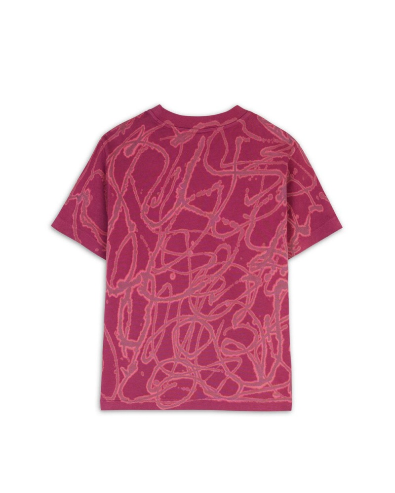 Burgundy Brain Dead Barbed Wire Baby Tee T-Shirt | AU 2680391-IP