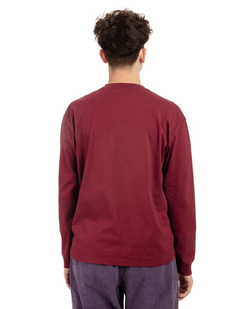 Burgundy Brain Dead Brain Roots Long Sleeve T-Shirt | AU 5934718-AW