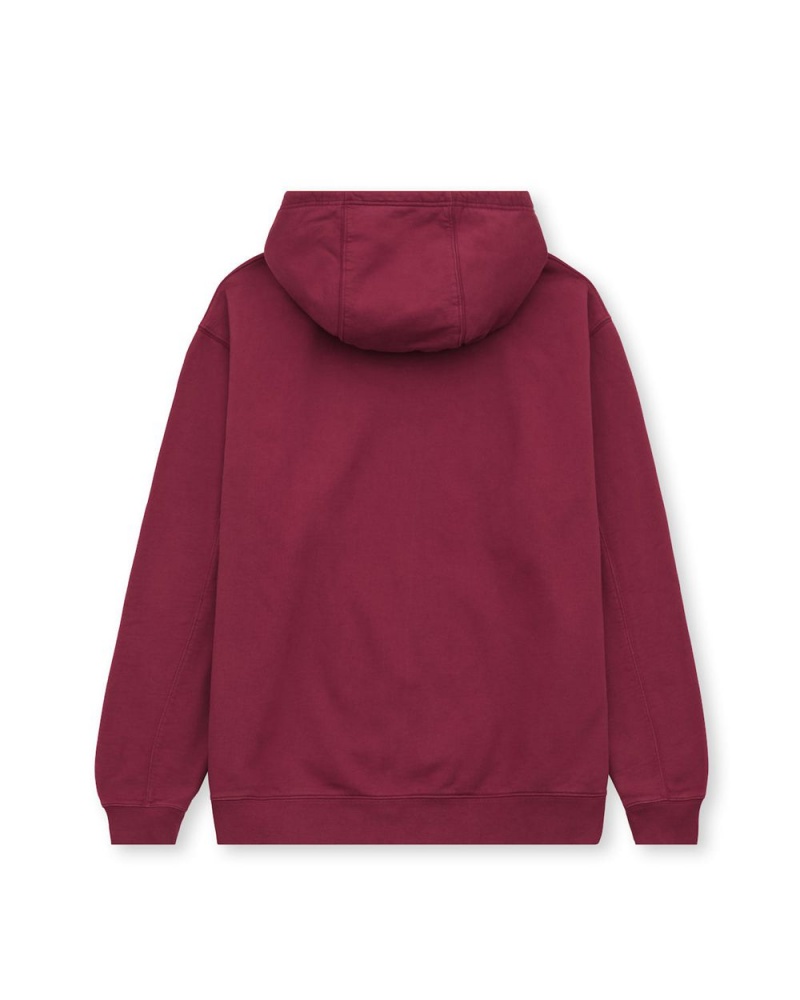 Burgundy Brain Dead Collegiate Zip Up Hoodie | AU 0287964-SR