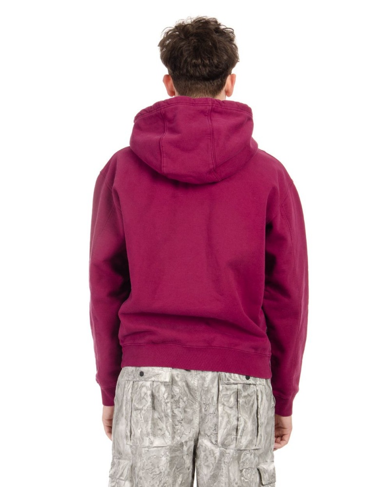 Burgundy Brain Dead Collegiate Zip Up Hoodie | AU 0287964-SR