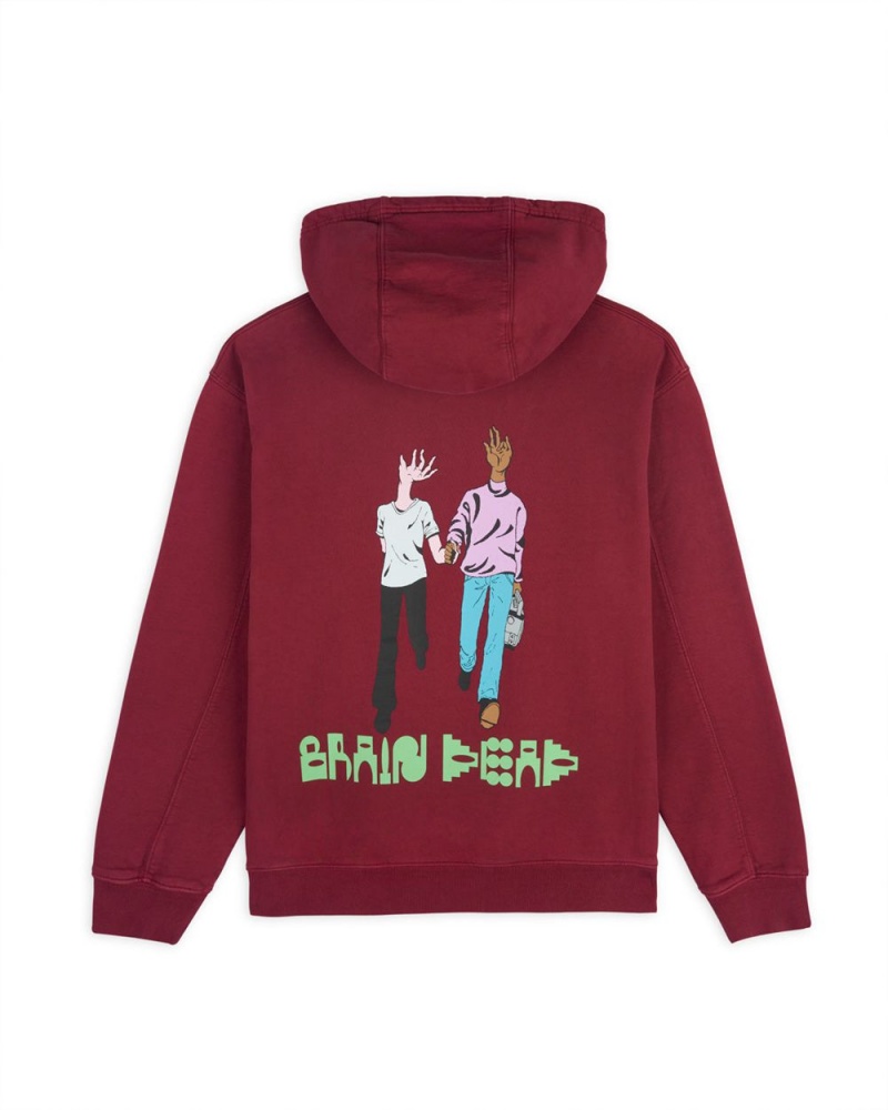 Burgundy Brain Dead Handheld Hoodie | AU 8940153-DY