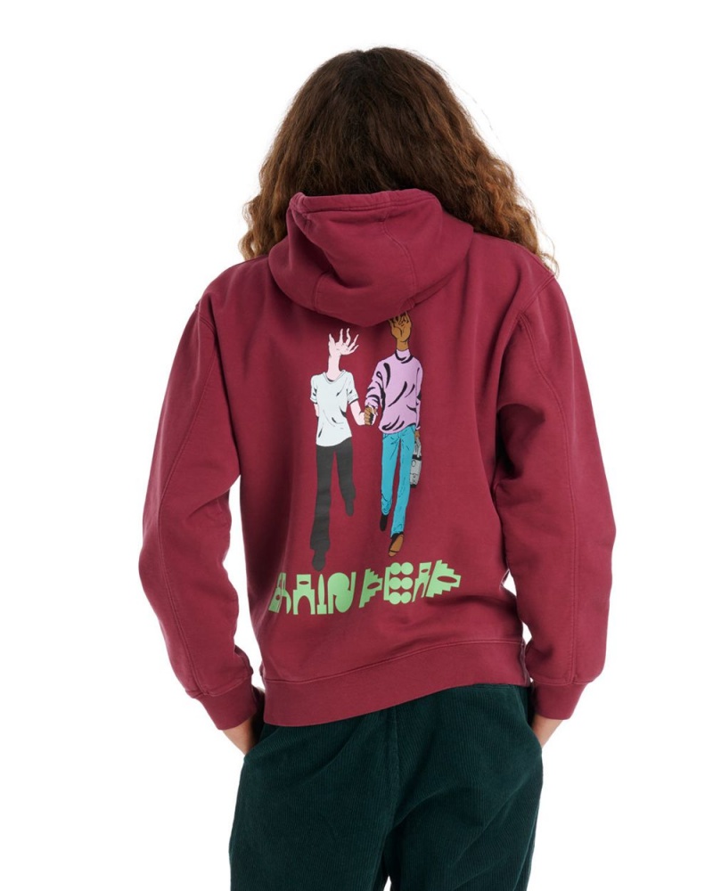 Burgundy Brain Dead Handheld Hoodie | AU 8940153-DY