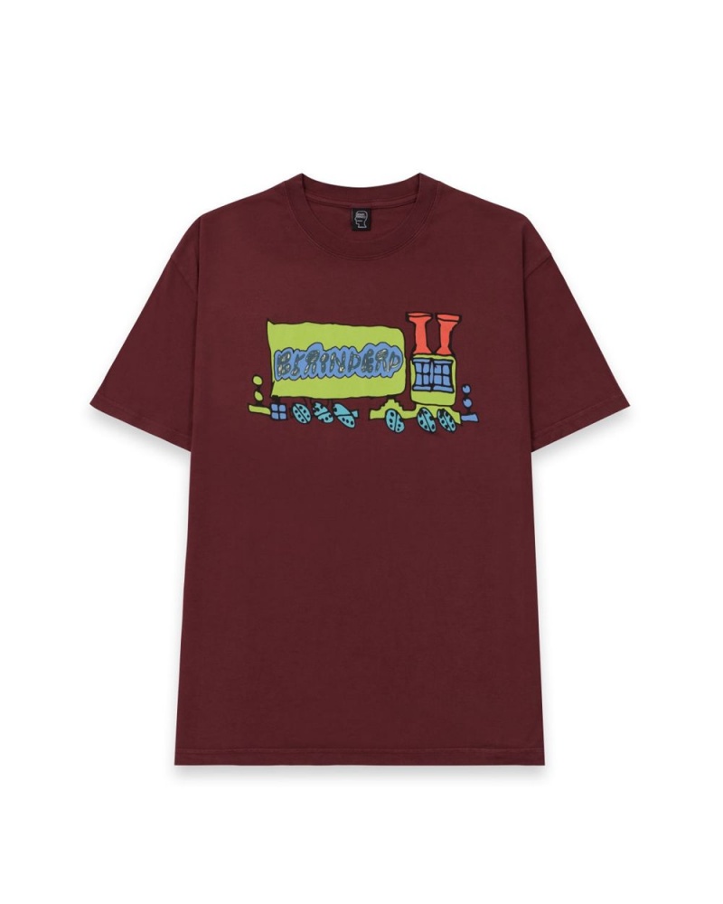 Burgundy Brain Dead Leomi Sadler Semi T-Shirt | AU 4381695-QT