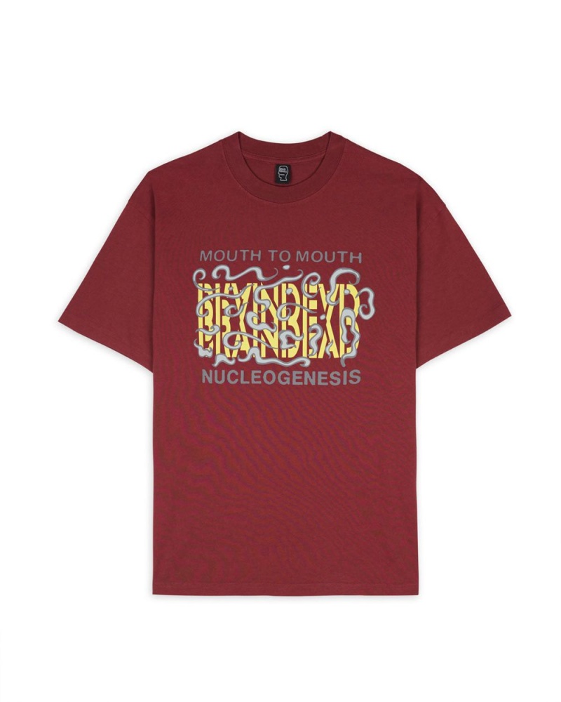 Burgundy Brain Dead Nucleogenesis T-Shirt | AU 5017863-LB