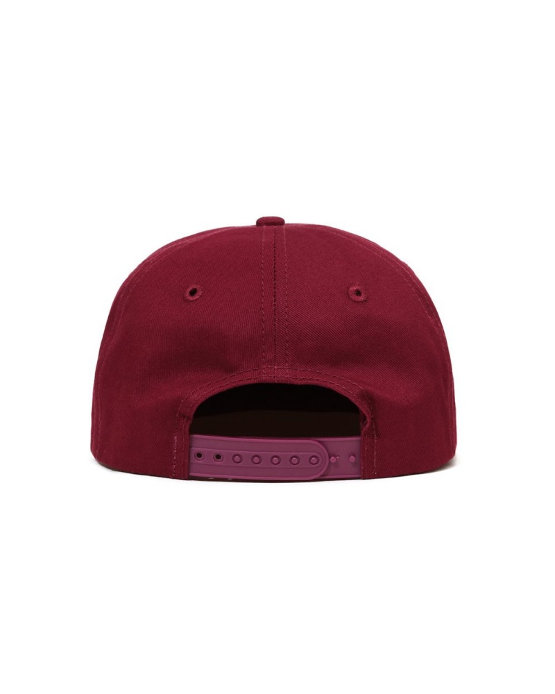 Burgundy Brain Dead Prehistoric Twill Six Panel Hat | AU 7038612-TO