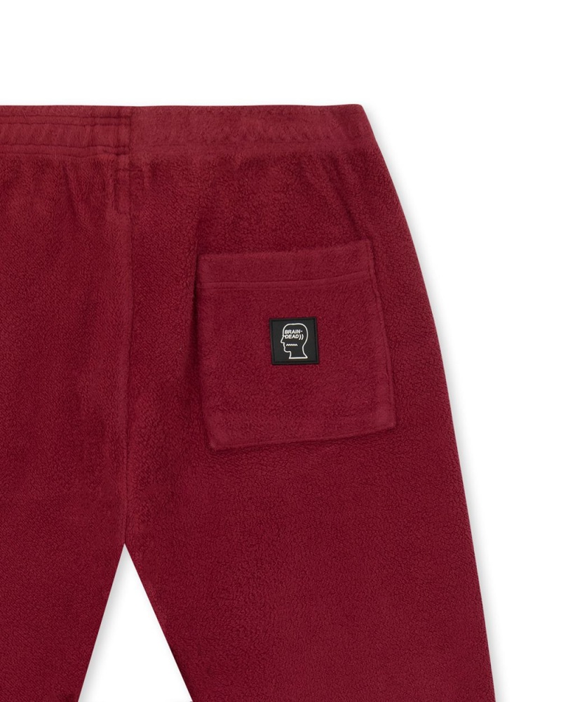 Burgundy Brain Dead Reverse Fleece SweatW/Pvc Pant | AU 3971482-ZG