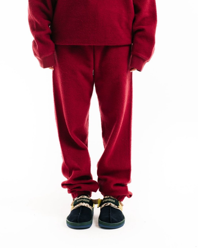 Burgundy Brain Dead Reverse Fleece SweatW/Pvc Pant | AU 3971482-ZG