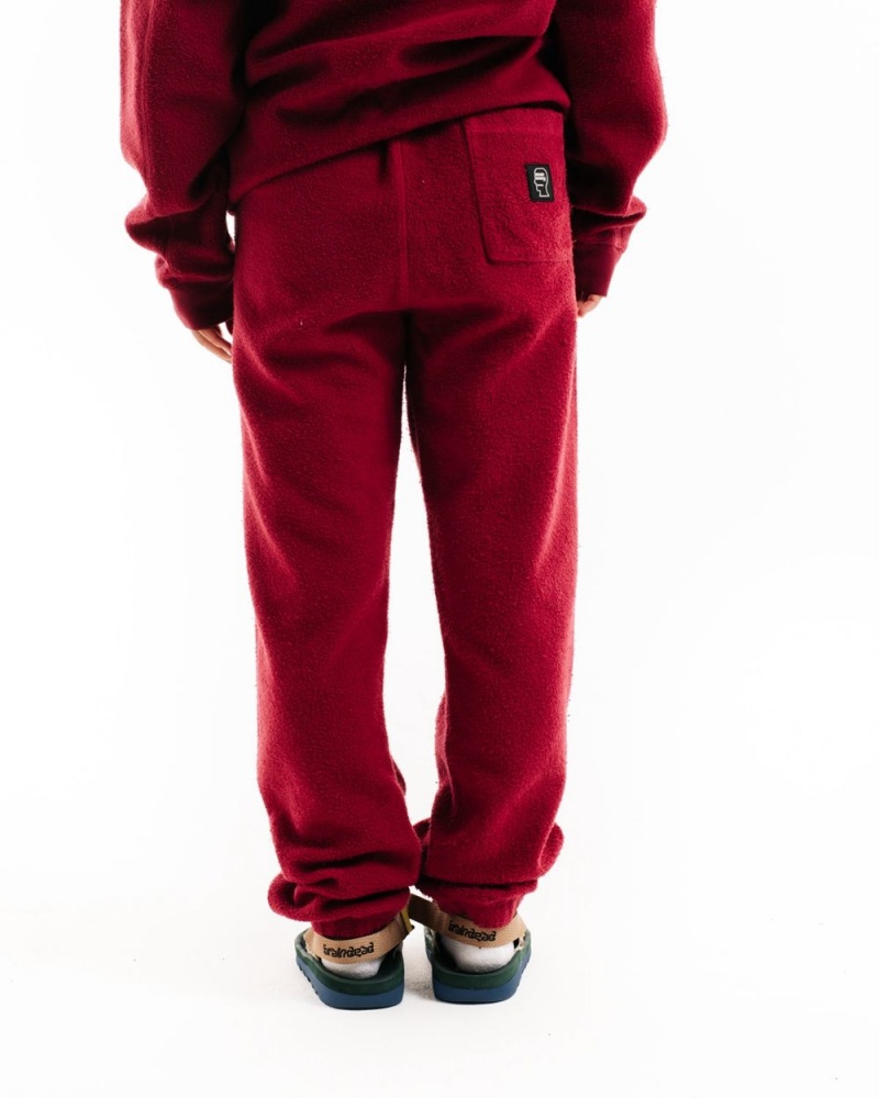 Burgundy Brain Dead Reverse Fleece SweatW/Pvc Pant | AU 3971482-ZG