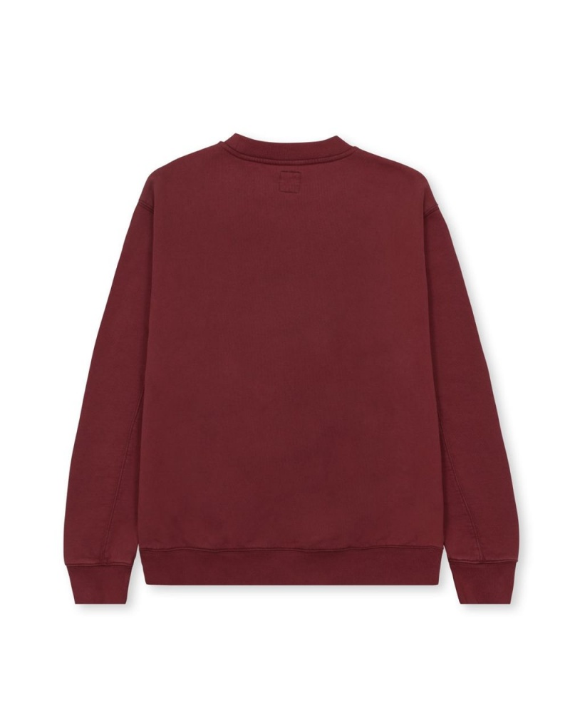 Burgundy Brain Dead Saturated Voids Crewneck Sweatshirt | AU 1729564-QV