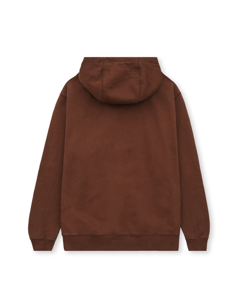 Chocolate Brain Dead Collegiate Zip Up Hoodie | AU 9025168-GE