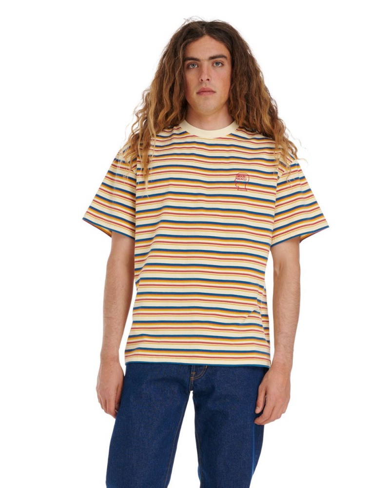 Cream Brain Dead Nineties Blocked Striped T-Shirt | AU 8321067-XO