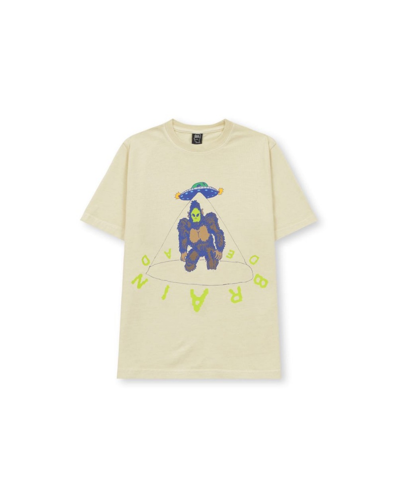 Cream Brain Dead Ufo Kids T-Shirt | AU 5963842-NQ