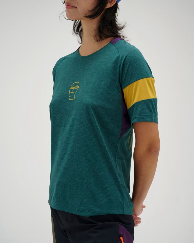 Dark Green Brain Dead X Rapha Trail Technical T-Shirt | AU 5023748-CO