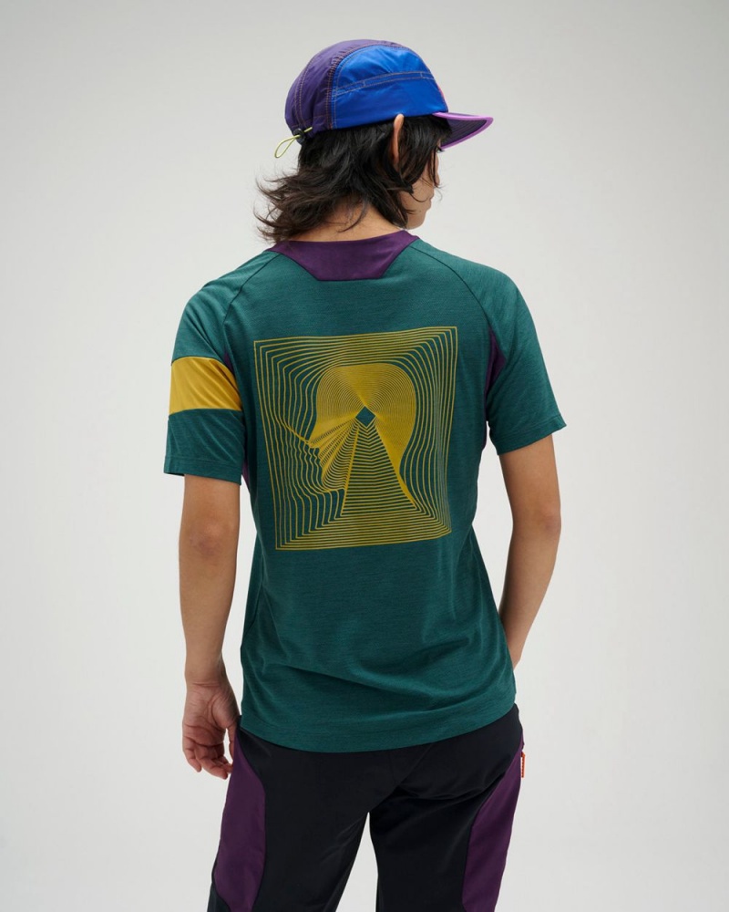 Dark Green Brain Dead X Rapha Trail Technical T-Shirt | AU 5023748-CO