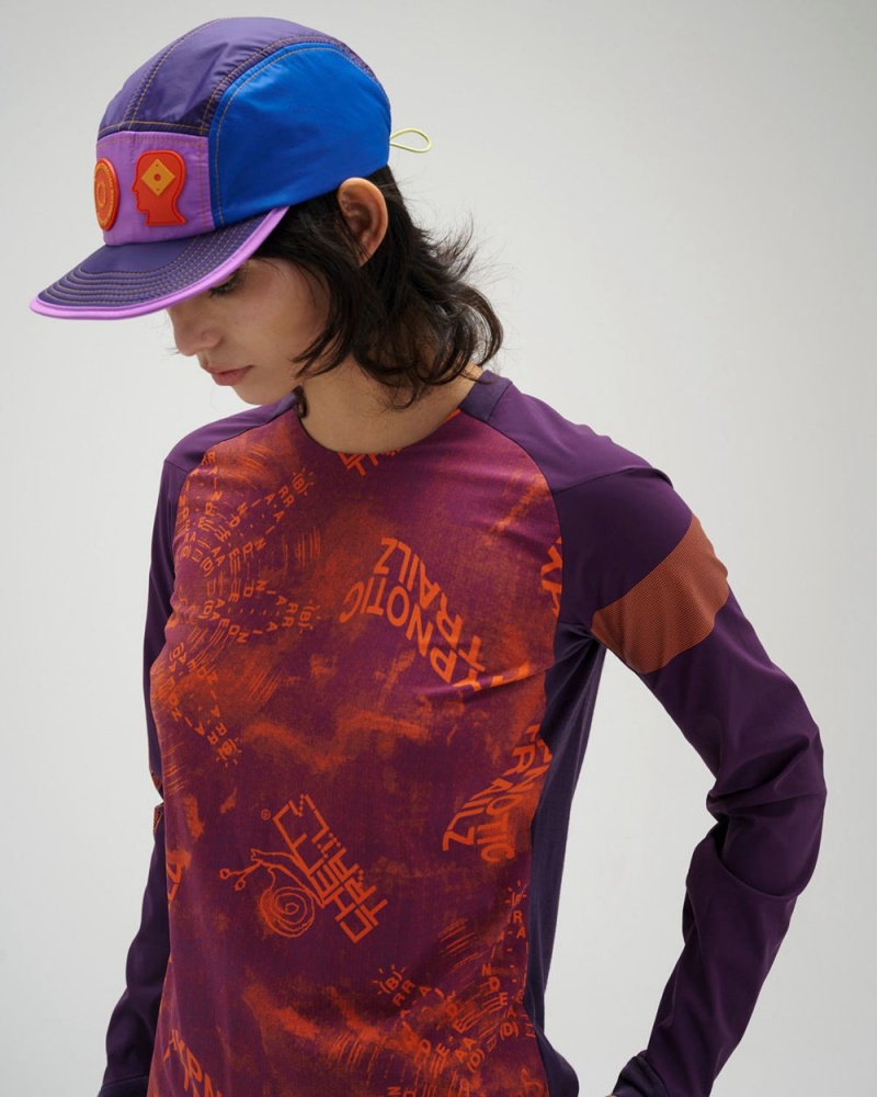 Dark Purple Brain Dead X Rapha Trail Windblock Jersey T-Shirt | AU 0986753-BQ