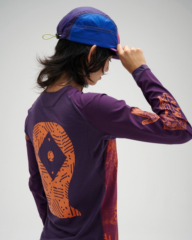 Dark Purple Brain Dead X Rapha Trail Windblock Jersey T-Shirt | AU 0986753-BQ