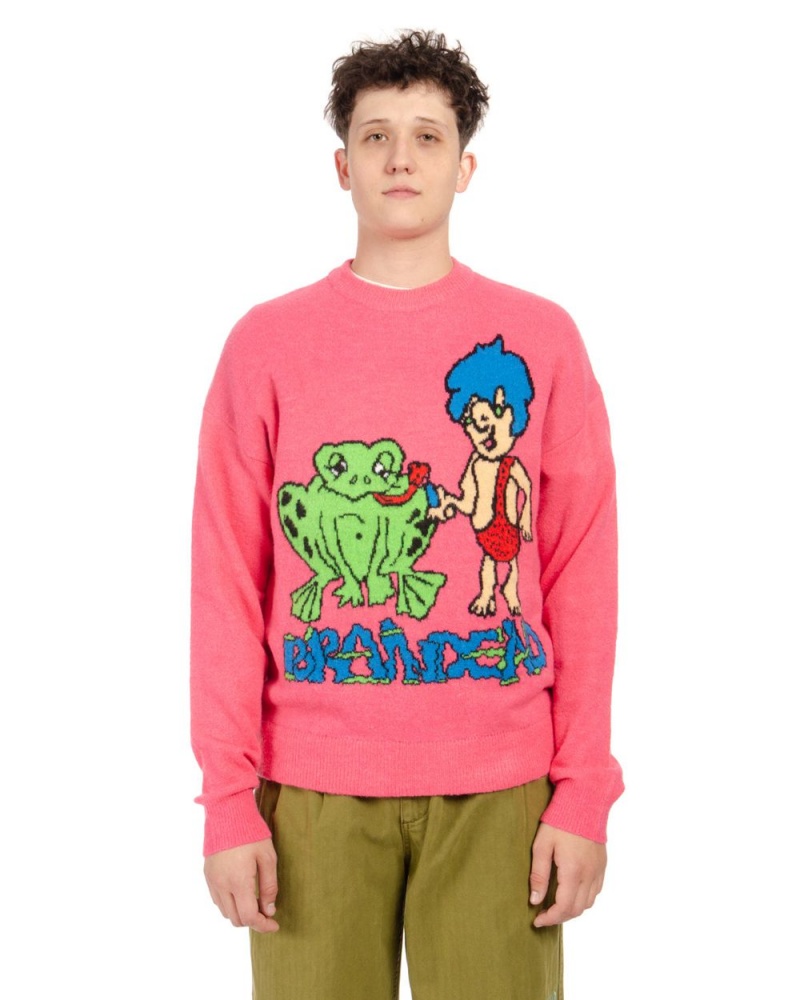 Fuchsia Brain Dead Buddies Sweater | AU 9845176-DU