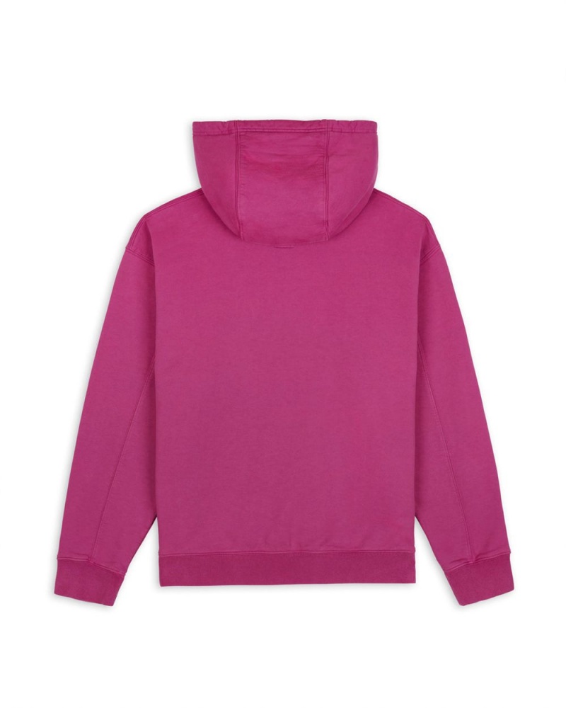 Fuchsia Brain Dead Collegiate Zip Up Hoodie | AU 5904823-CK