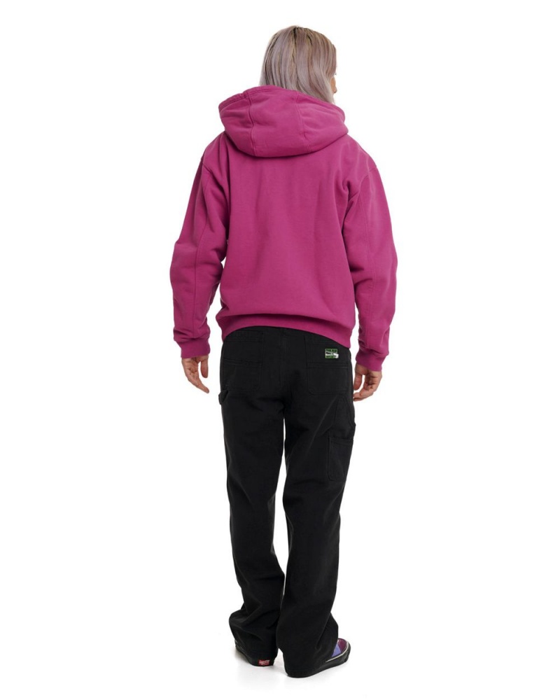 Fuchsia Brain Dead Collegiate Zip Up Hoodie | AU 5904823-CK