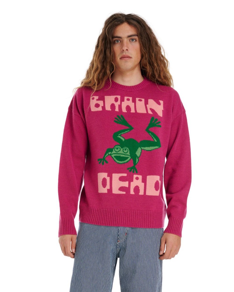 Fuchsia Brain Dead Frogger Sweater | AU 1097548-VH