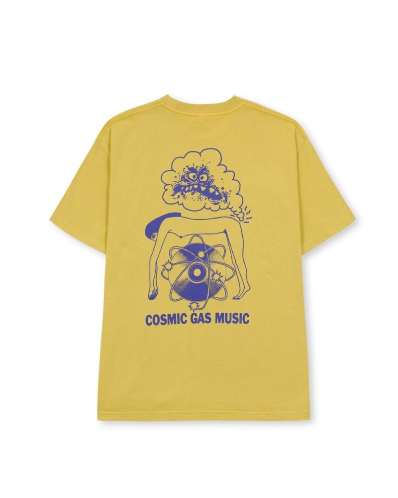 Gold Brain Dead Cosmic Gas T-Shirt | AU 4736298-BO