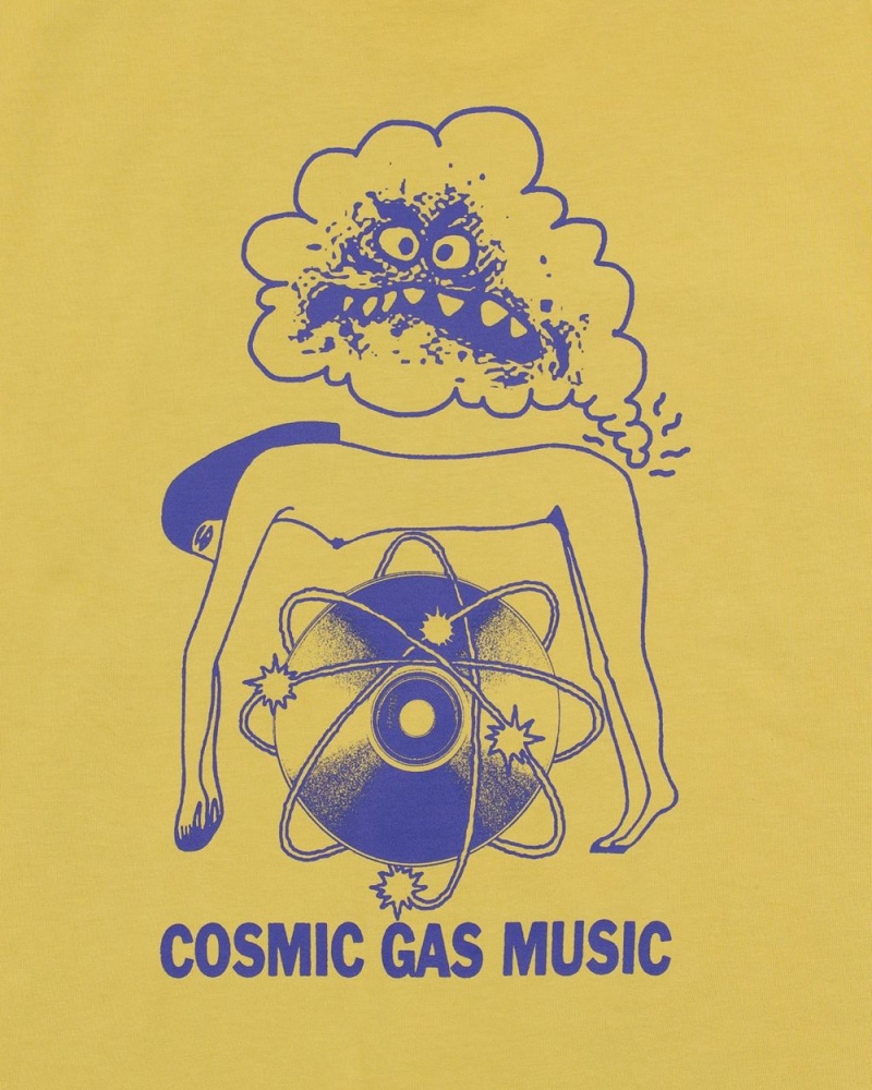 Gold Brain Dead Cosmic Gas T-Shirt | AU 4736298-BO