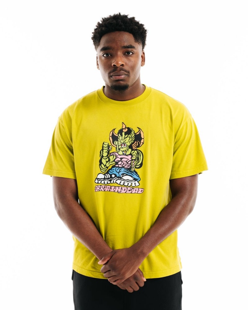 Gold Brain Dead Small Fry T-Shirt | AU 6517398-TY