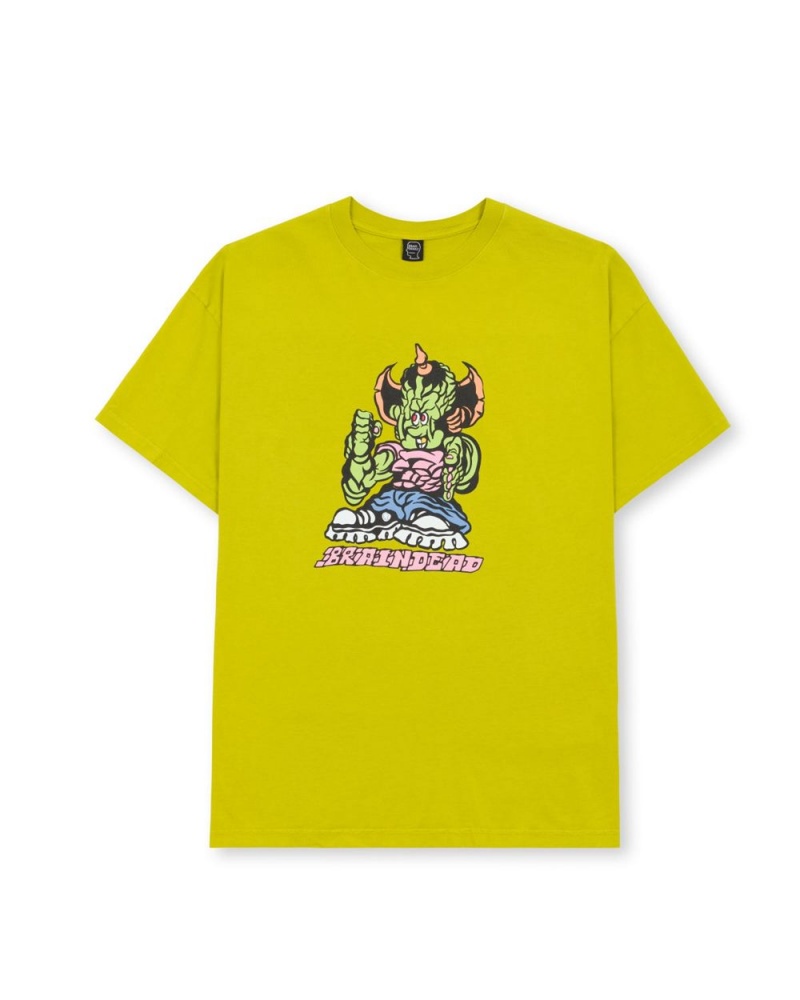 Gold Brain Dead Small Fry T-Shirt | AU 6517398-TY