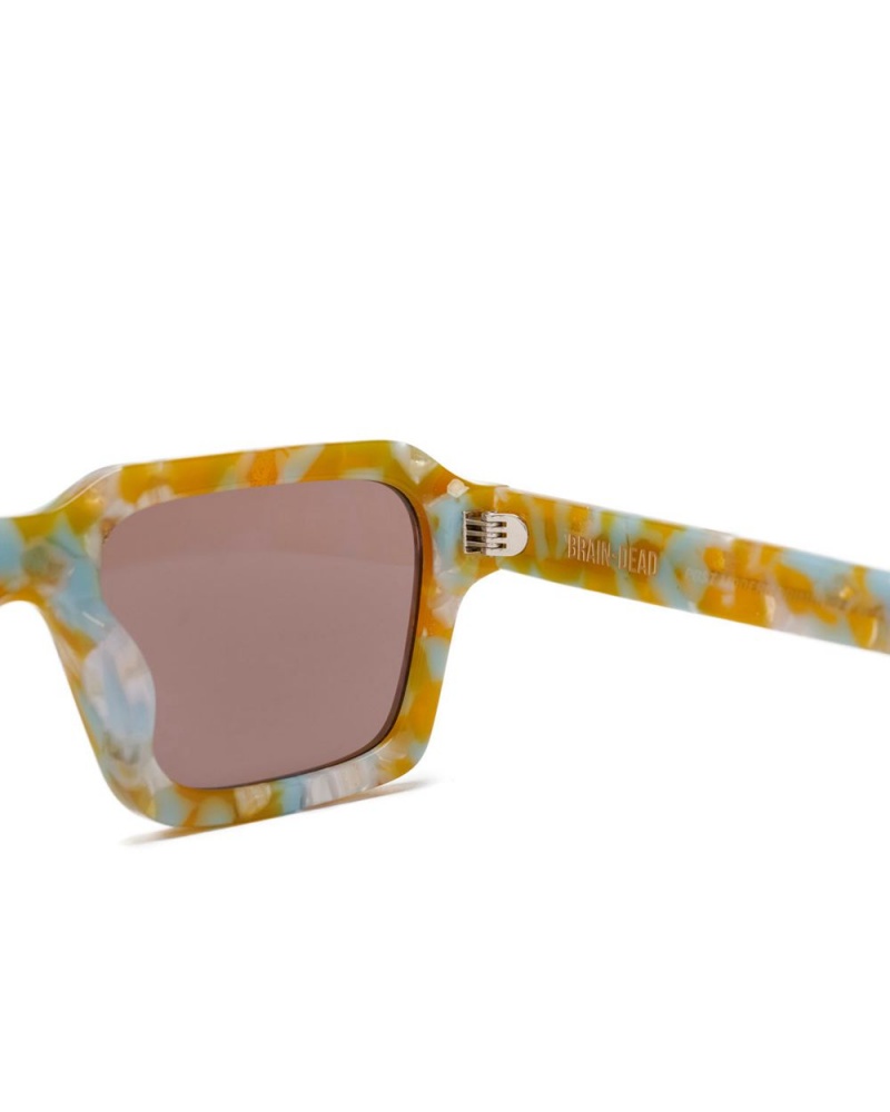 Gold Grey Brain Dead Staunton Post Modern Primitive Eye Protection Sunglasses | AU 8195423-SI