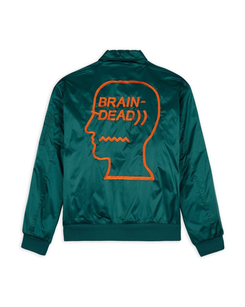 Green Brain Dead Bd Bomber Jacket | AU 6215398-GN