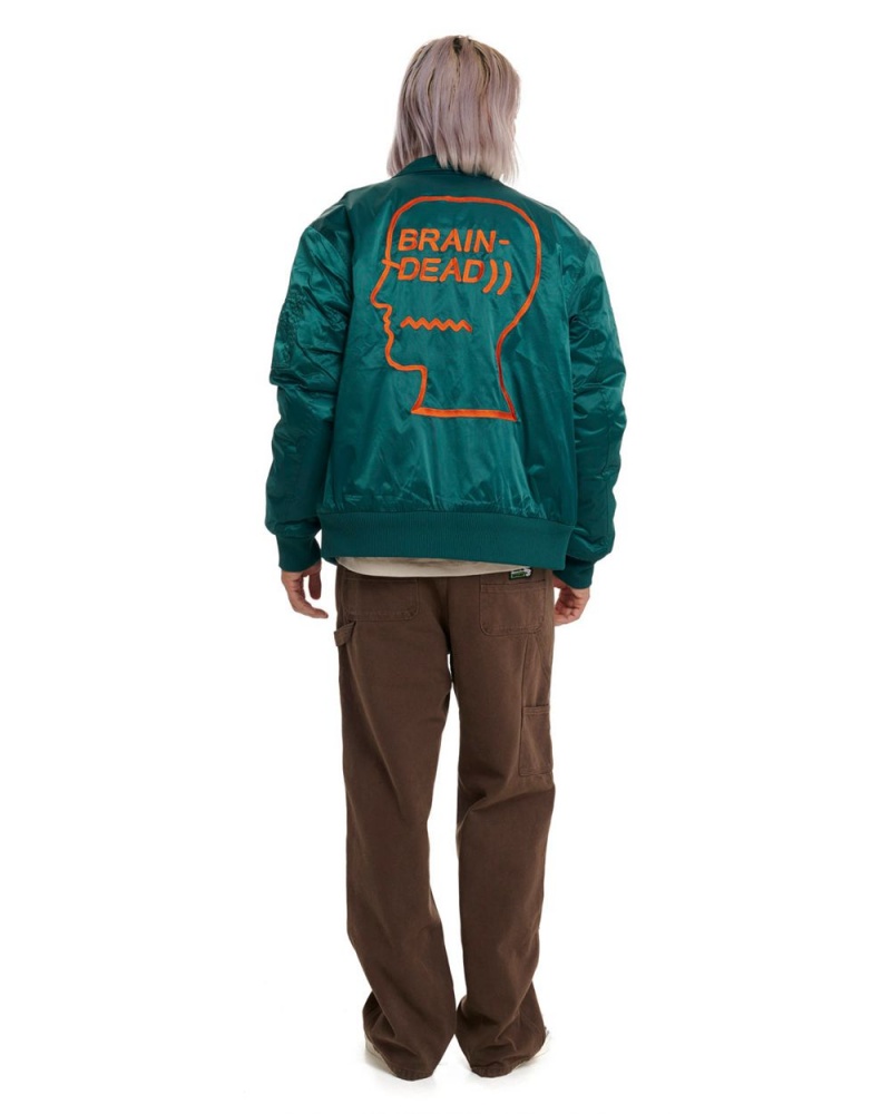 Green Brain Dead Bd Bomber Jacket | AU 6215398-GN