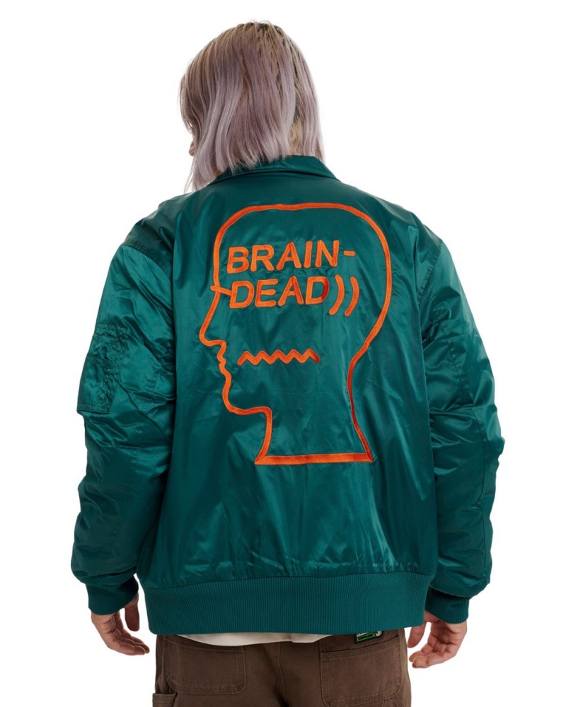 Green Brain Dead Bd Bomber Jacket | AU 6215398-GN