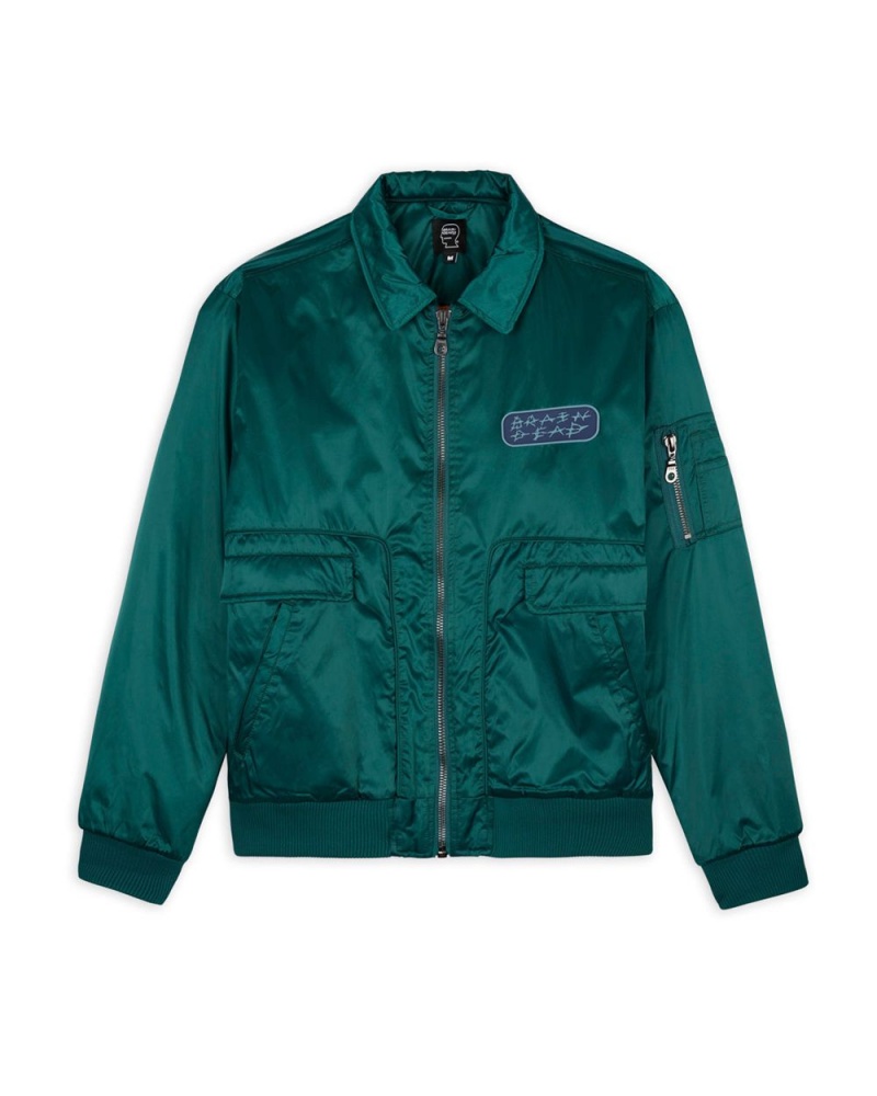 Green Brain Dead Bd Bomber Jacket | AU 6215398-GN