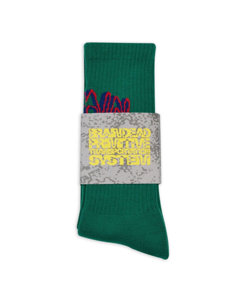 Green Brain Dead Bd Stringy Socks | AU 1926470-QG