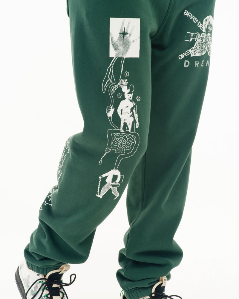 Green Brain Dead Braindead Dreams Sweat Pant | AU 2501687-YH