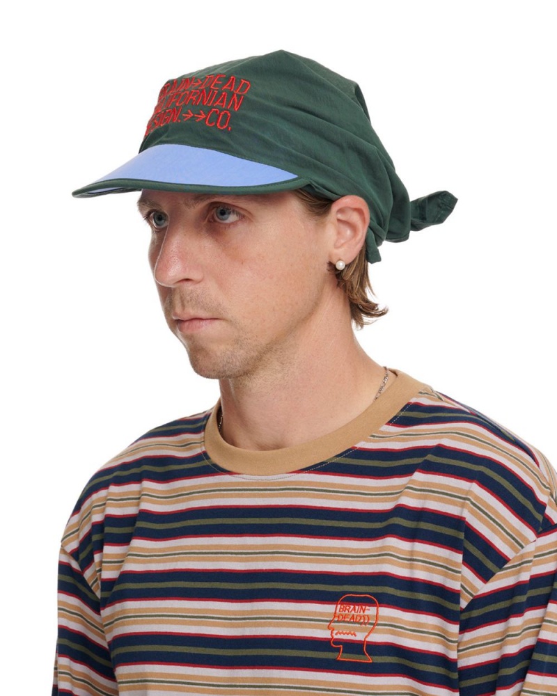 Green Brain Dead Californian Design Bandana Hat | AU 0134598-JH