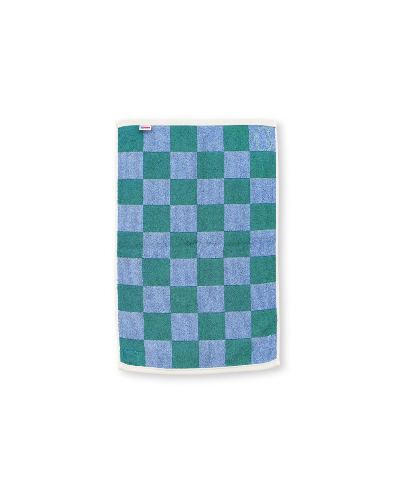 Green Brain Dead Checkered Hand Towel | AU 8467103-RO