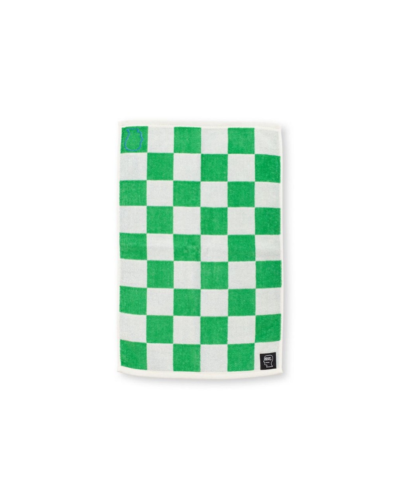 Green Brain Dead Checkered Hand Towel | AU 8467103-RO