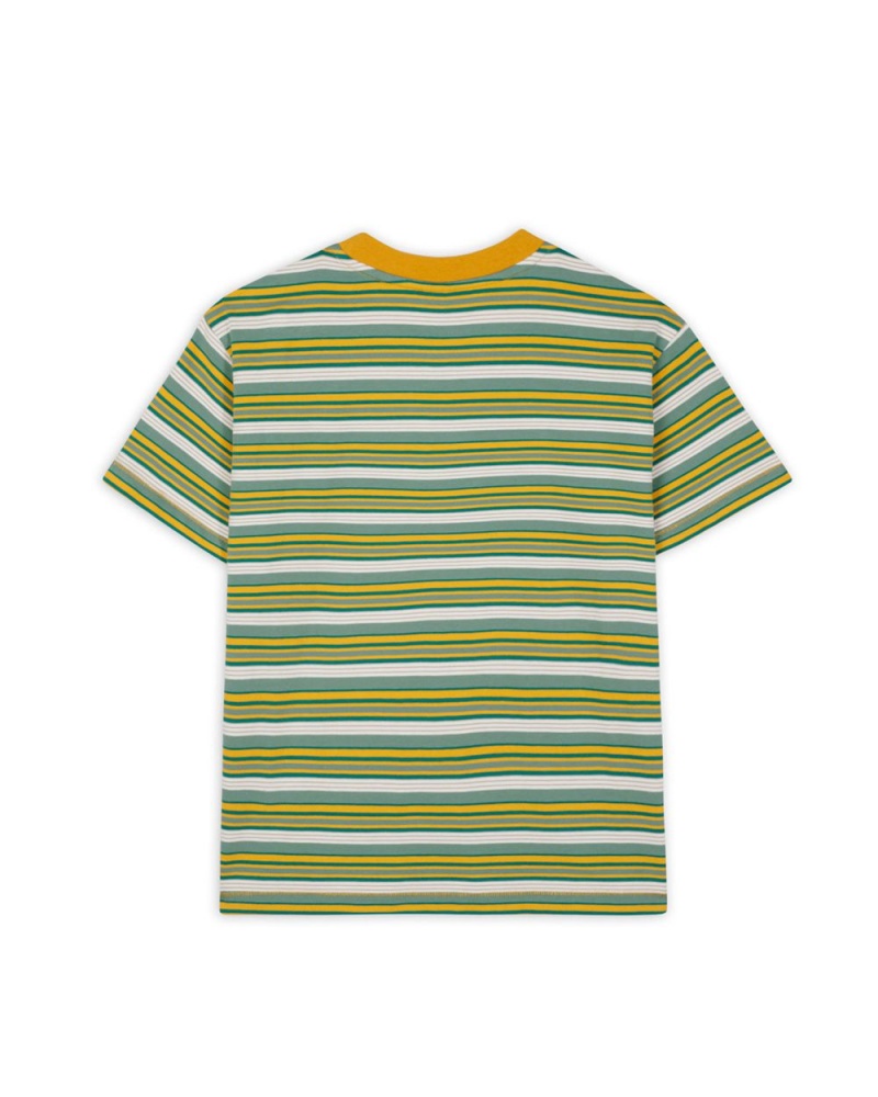 Green Brain Dead Classics Striped Baby Tee T-Shirt | AU 4789620-WC