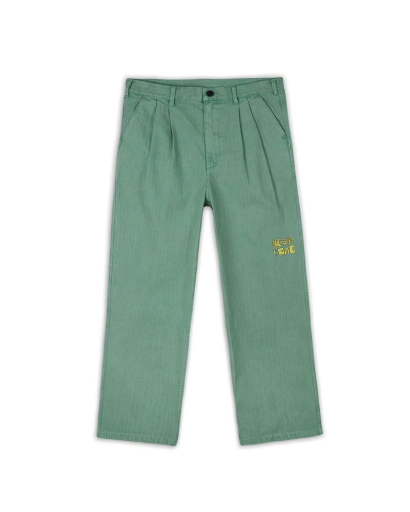 Green Brain Dead Connections Herringbone Pant | AU 9175348-VO