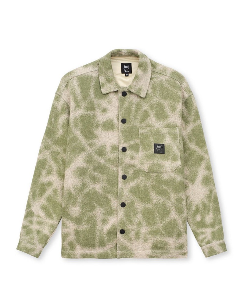 Green Brain Dead Fireworks Yarn Dyed Flannel Shirt | AU 7120895-DP