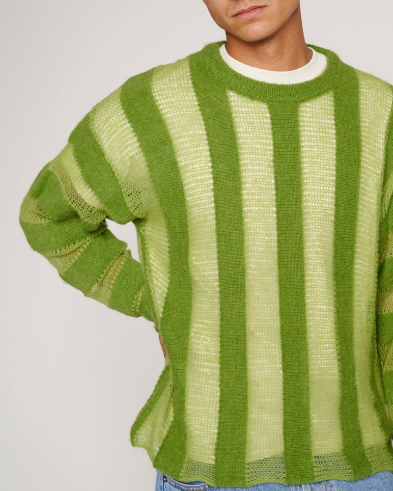 Green Brain Dead Fuzzy Threadbare Sweater | AU 4109276-QI