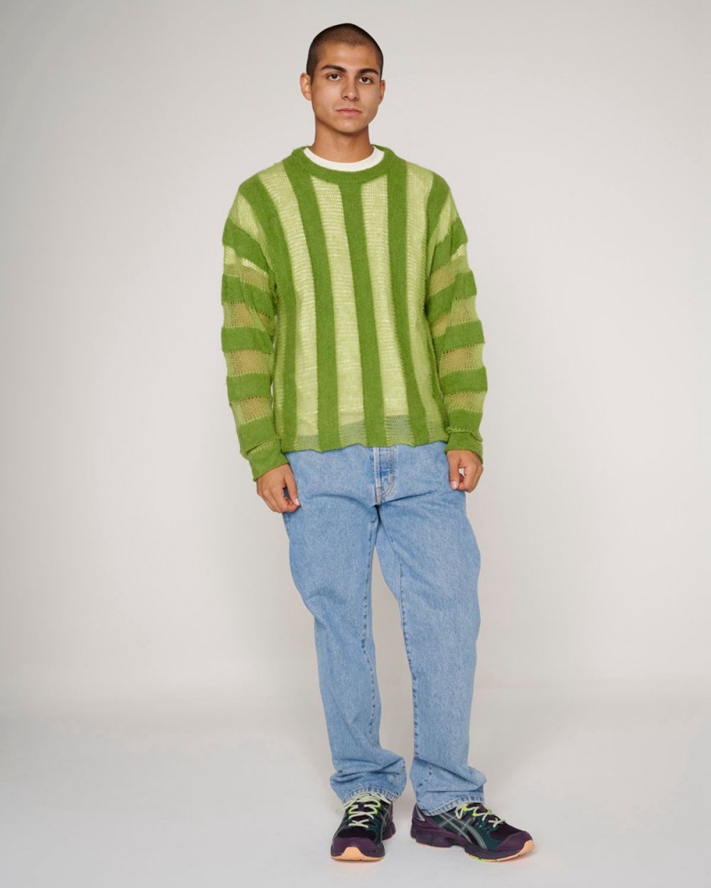 Green Brain Dead Fuzzy Threadbare Sweater | AU 4109276-QI