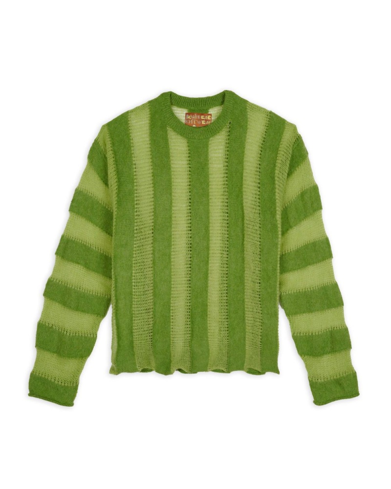 Green Brain Dead Fuzzy Threadbare Sweater | AU 4109276-QI