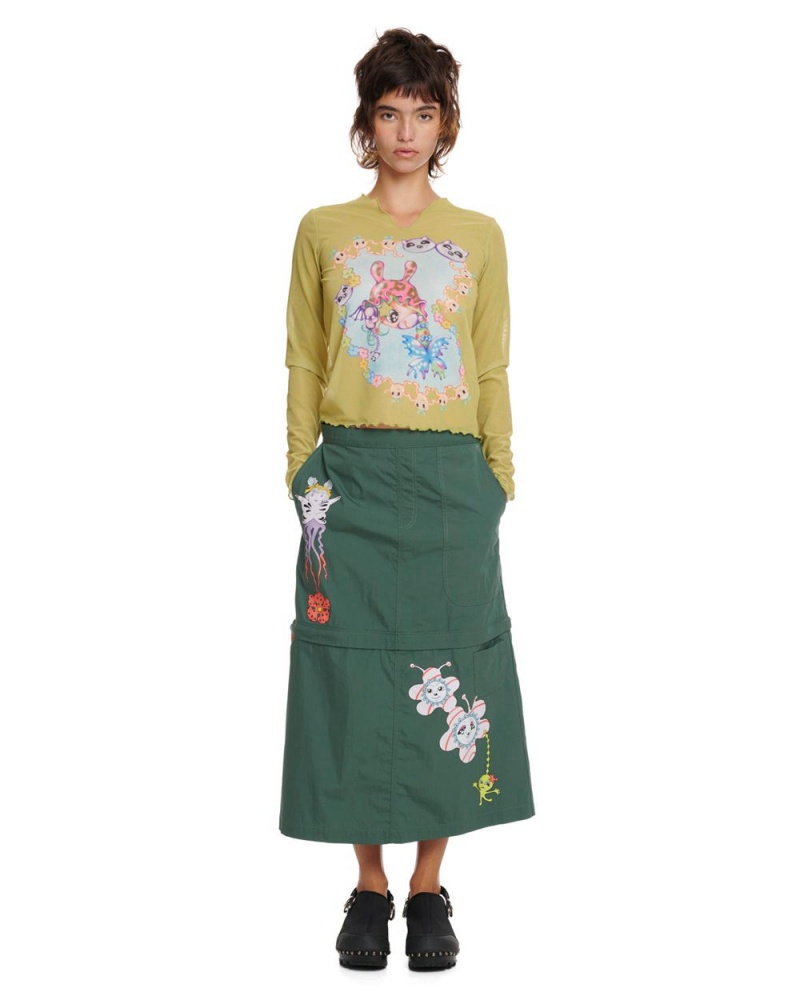 Green Brain Dead Gaspar Convertible Skirt | AU 2109785-HE