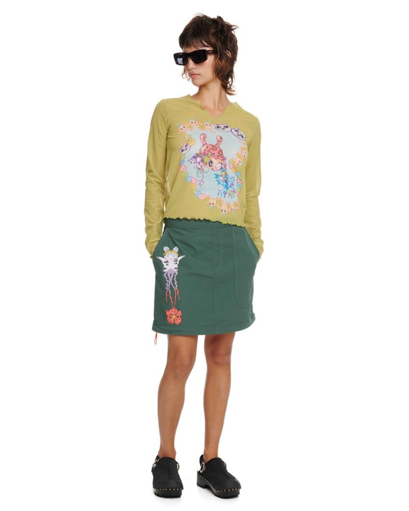 Green Brain Dead Gaspar Convertible Skirt | AU 2109785-HE