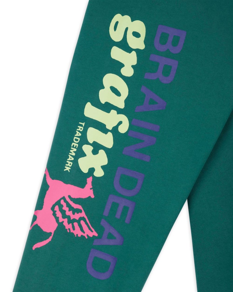 Green Brain Dead Grafix Sweatpant | AU 9645380-HN