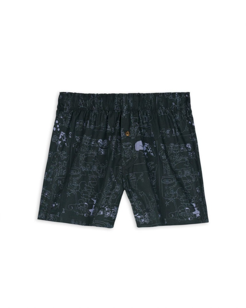 Green Brain Dead Hedgehog Boxer Short Underwear | AU 0917628-PC