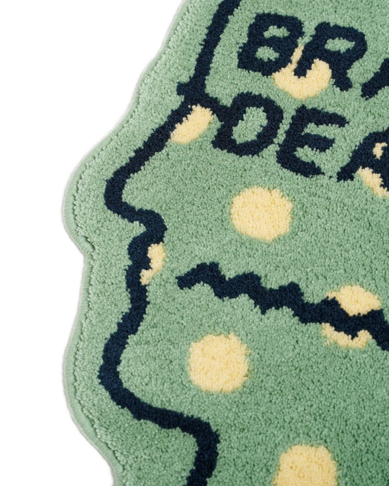 Green Brain Dead Logo Head Polka Dot Small Rug | AU 6178034-YC