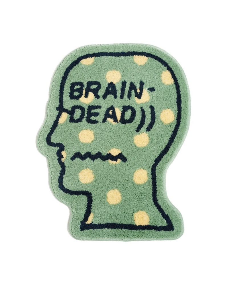 Green Brain Dead Logo Head Polka Dot Small Rug | AU 6178034-YC